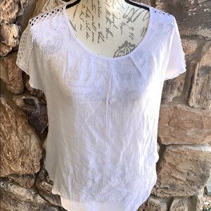 sheer white lace t shirt